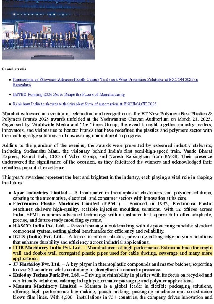 honouring excellance et polymers award 2025 article